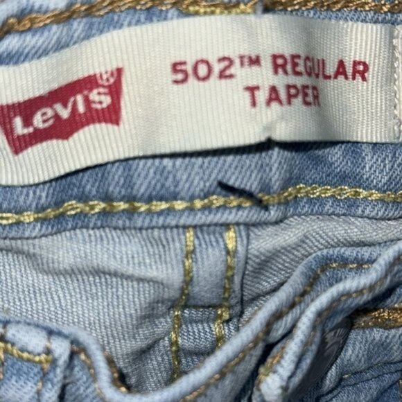 Levis Boys 502 Regular Taper Light Wash Denim Jeans Size 10 Reg - Picture 4 of 6